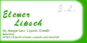 elemer lipsch business card